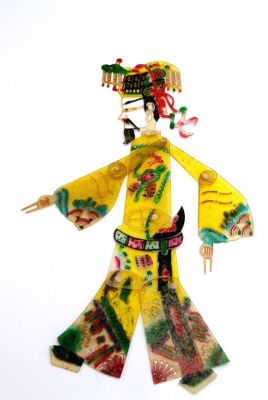 Chinese shadow theater - PiYing puppets - Man - Yellow