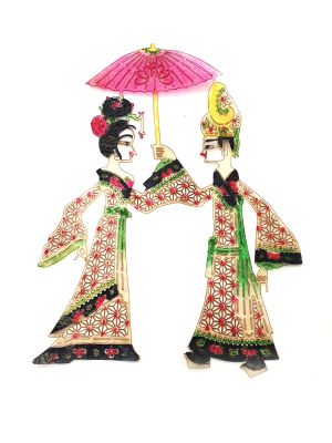 Chinese shadow theater - PiYing puppets - the parasol