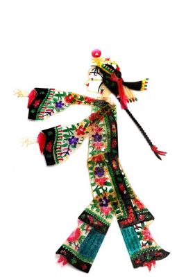 Chinese shadow theater - PiYing puppets - Woman - Polychrome