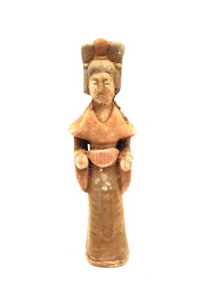 Chinese statue - Terracotta - Court Lady Tang - Pan flute