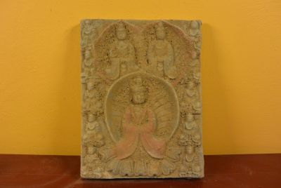 Chinese Terracotta plate 3 Buddha
