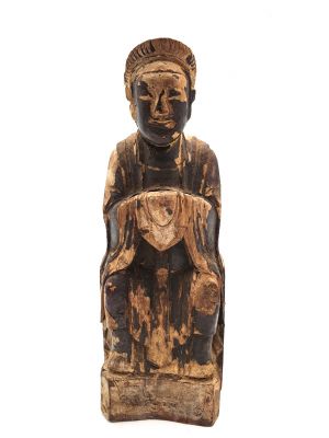 Chinese Votive Statue - Qing Dynasty - Monk