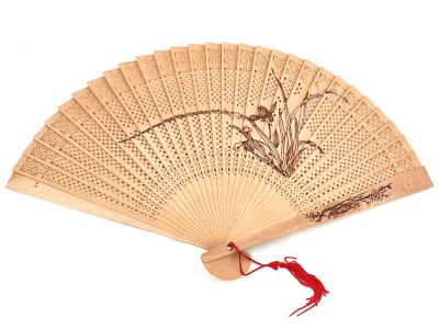 Chinese Wooden Fan - Chinese reeds