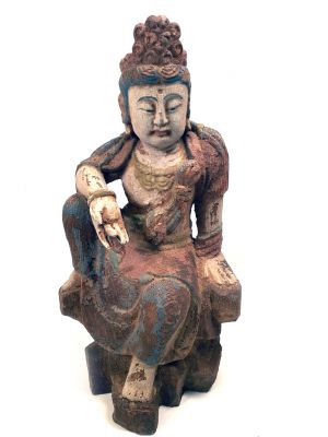 Chinese Wooden Statue - Chinese goddess