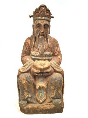 Chinese Wooden Statue Wise Buddhist