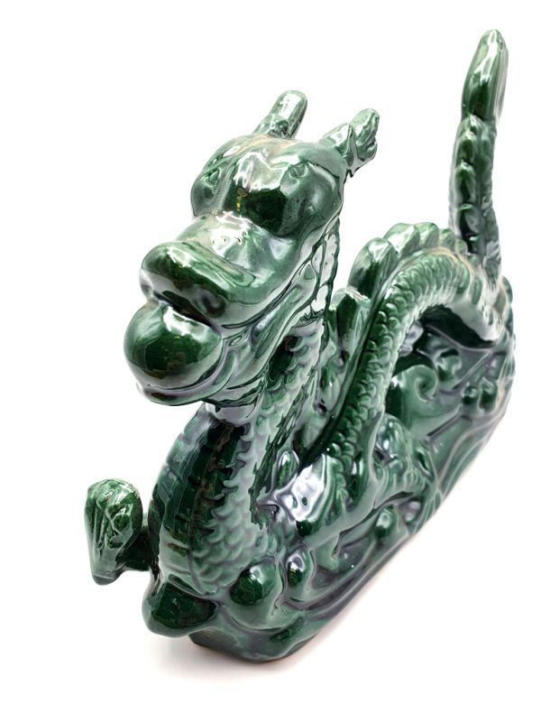 Dragon in porcelain - Big green dragon 4