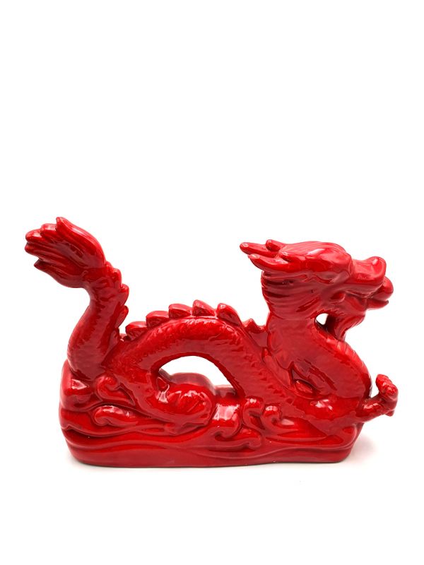 Dragon in porcelain - Large red Dragon 3