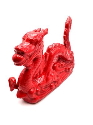 Dragon in porcelain - Large red Dragon