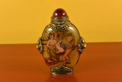 Erotica Chinese Glass Snuff Bottle Kamasutra 6