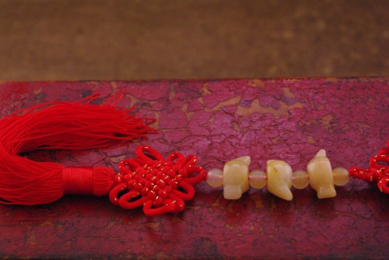 Feng Shui Red Jade Pendant