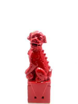 Fu Dog in porcelain - Red (sold individually)