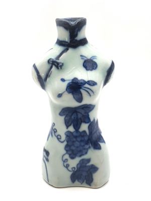Chinese white and blue vase