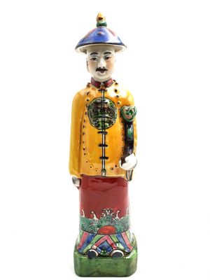 Standing Chinese Mandarin polychrome statue