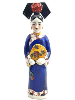 Standing Chinese Empress polychrome statue