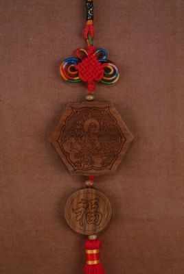 Feng Shui Pendants in Wood Goddess GuanYin