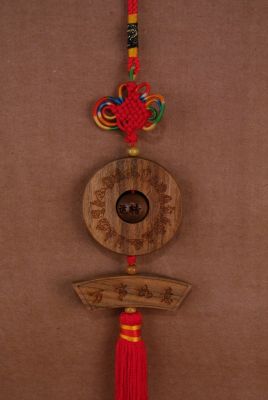 Feng Shui Pendants in Wood Bi Disk