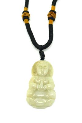 Jade Pendant White Buddha