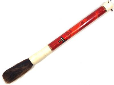 Cloisonne Calligraphy Brush - Red
