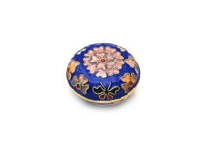 Very Small Chinese Cloisonné Enamel Box Blue