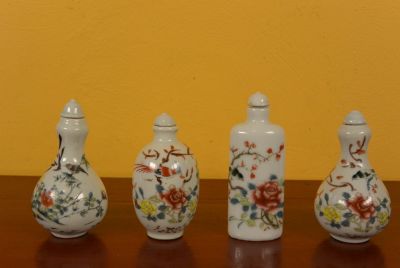 Chinese Chinese SnuffBottles Lot Flowers and Birds 2