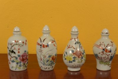 Chinese Chinese SnuffBottles Lot Flowers and Birds 3