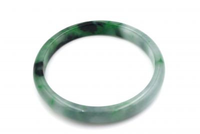 Jade Bracelet Bangle Class A Green and Dark Green