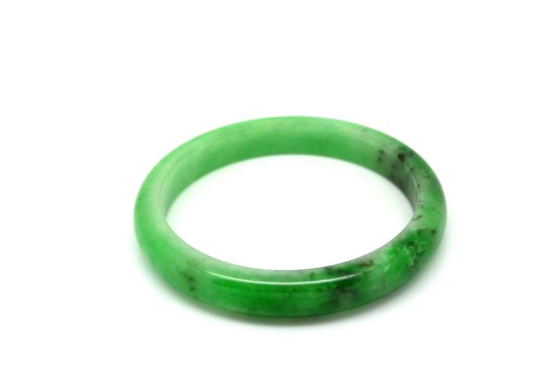Jade Bracelet Bangle Class A Green spotted 5 8 2