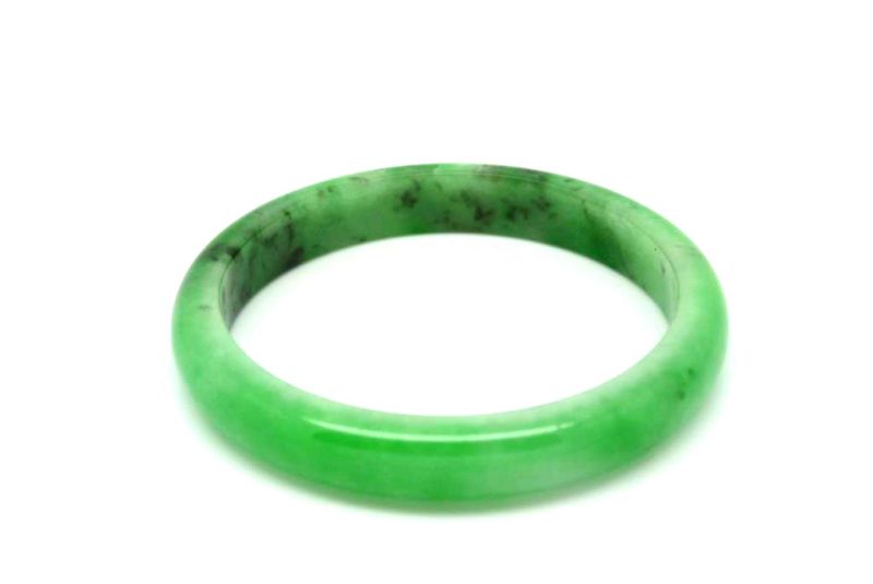 Jade Bracelet Bangle Class A Green spotted 5 8 4
