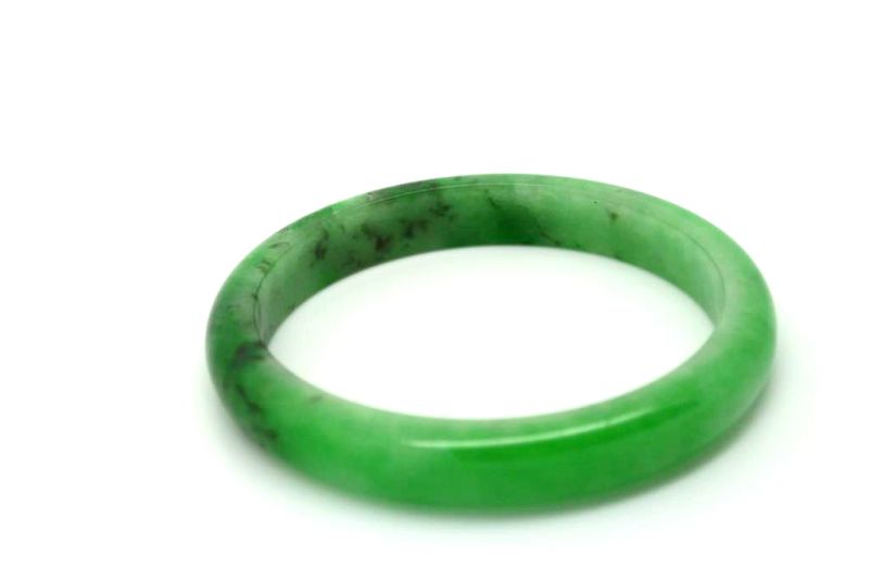 Jade Bracelet Bangle Class A Green spotted 5 8 5