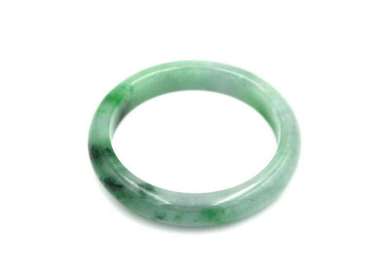 Jade Bracelet Bangle Class A Green spotted