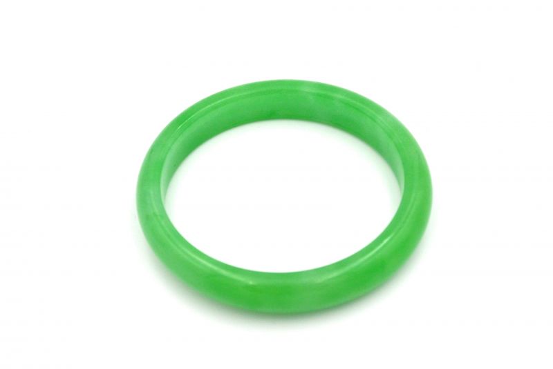 Jade Bracelet Bangle Class A Translucent Green