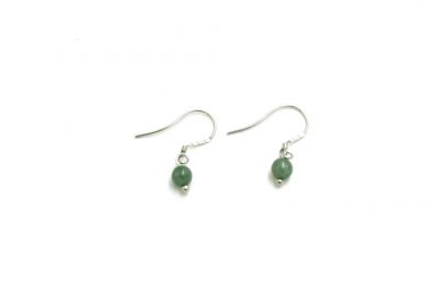 Jade Earrings 0,5cm - Green / Transparent