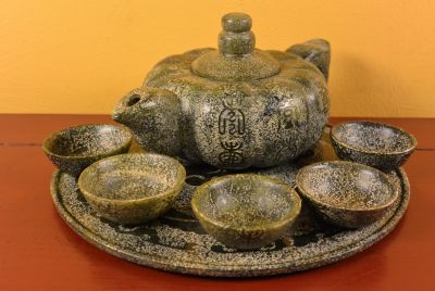 Jade Statues Tea set