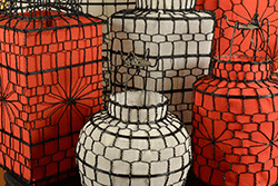 Chinese lanterns - Fabrics and metal
