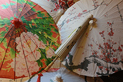 Chinese Parasols and Umbrellas - Bamboo and rice paper