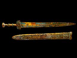 Chinese Bronze Theater Swords - Theater Accessory