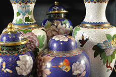 Chinese Vases and potiches in Cloisonné