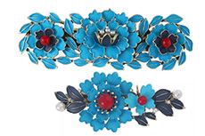 Cloisonné Enamel Hair Barrettes