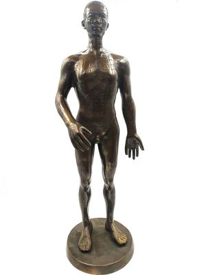 Large Chinese bronze acupuncture statue - Man