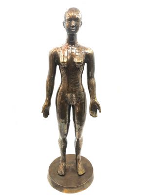 Large Chinese bronze acupuncture statue - Woman