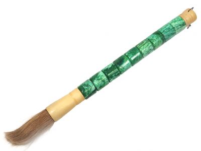Large chinese Calligraphy Brush - Green and white