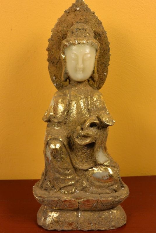 Large Jade Statues Goddess Guanyin sitting