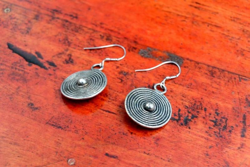 Miao Ethnic Earrings Very small spiral 3