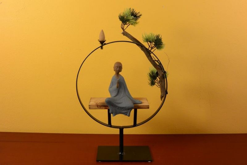 Modern Incense Holder - Art of China - Meditation monk 2