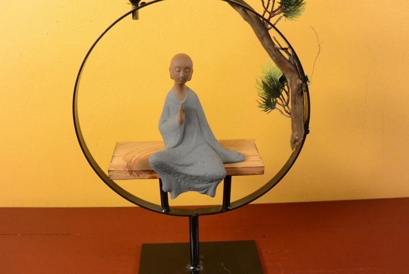 Modern Incense Holder - Art of China - Meditation monk 4
