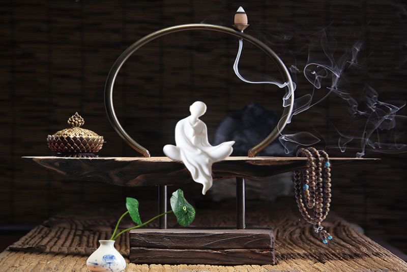 Modern Incense Holder - Art of China - Porcelain monk