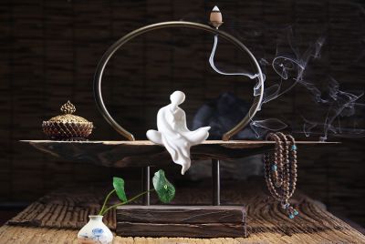 Modern Incense Holder - Art of China - Porcelain monk