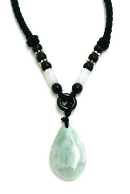 Necklace with Jade pendant Buddha tear
