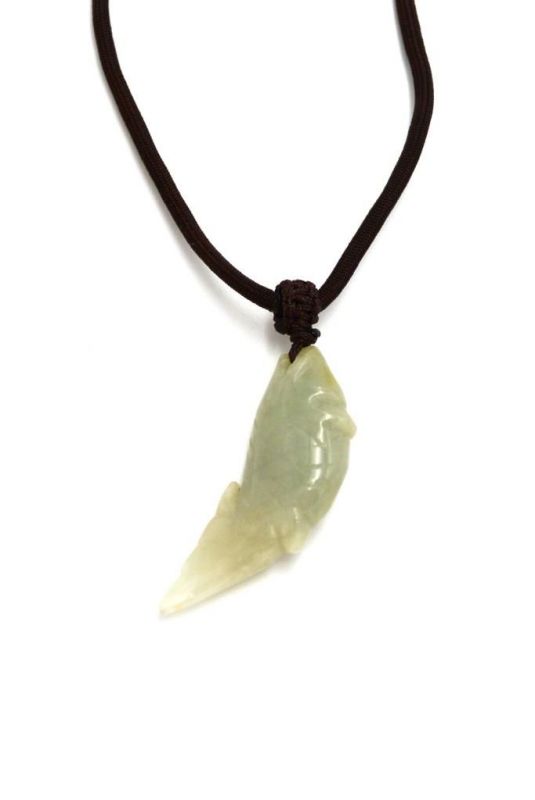 Necklace with Jade pendant Little fish