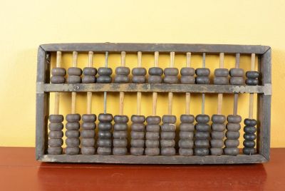 Old asian Abacus in wood